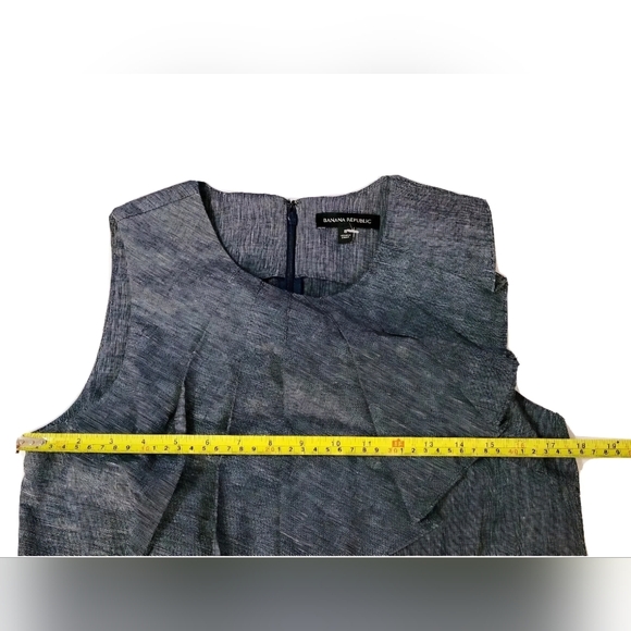 Banana Republic Linen Blend Sleeveless layered Blouse Size 8 Gray - Picture 5 of 7